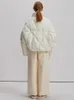 Parka da donna in piumino moda casual piumino bianco inverno donna Y2K multifunzionale accogliente fiocco caldo giacca imbottita solida tuta sportiva slim fit coreano 231219