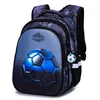 Sacs d'école Dessin animé 3D Football enfants cartable orthopédique sacs à dos d'école primaire pour enfants réfléchissant Grade 1-3-4 grand sac de livre Pack 231219