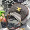 Allmatch Casual Celins Schulterinnen Frauen Tasche Handtasche 2023 Neues echtes Leder Triumph alte Blume Crescent Bag Monats Schulter mit Original -Logo