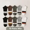 Erkek Çoraplar 10PAIR LOT Moda ve Kadınlar Düşük Kesim Nefes Alabası İş Teknesi Çorap Konforlu Ayak Bileği Gündelik Yaz Erkekleri Kalsetinler