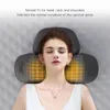 Massaging Neck Pillowws Electric Neck Massager Pillow Vibration Heating Massage Neck Traction Stretcher Support Cervical Spine Pain Relief Sleep Relax 231220