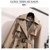 Women Trench Coats S-4xl Nowy wiosenny styl Anglii Windbreaker Lose Średnie długi elegancki pasek damski płaszcz żeńska mody marki mody kurtka mody kurtka