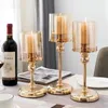 Kerzenhalter Teelight Candlestick Leichte Luxus -Dinner Dekor Tischständer Europäische Glas Home Dekoration Basis