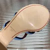 Summer Top SPRIGHTLY CHARMS Slides tofflor Muls klackar 5,5 cm Slip på Sandals Woven's Luxury Designer Leather Sole Fashion Casual Sand Party Shoes Factory Factwear