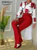 Pantaloni da donna Set Camicia casual stampata da donna a vita alta in due pezzi per le donne Abito elegante Abiti estivi 2024