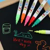 12 Colorset Liquid Erasable Chalk Markers Pen Bright Neon Pens For Glass Windows Blackboard Teaching Tools Office 231220