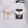 Broche en émail de papillon arc-en-ciel créatif Oui ou non Insecte de lune papillon papillon tarot métal badge punk épingles à revers bijou