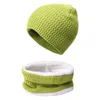 Berets Hats Scarves Fashionable Pattern Simple Solid Color Autumn And Winter Thickened Warmth Comfort Scarf Hat Gloves Set Gorros