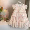 Meisjesjurken Kinderen Meisjes Mouwloze Jurk Zomerjurk Nieuwe Baby Super Fee Bloemen Chiffon Meisje Prinsessenjurk