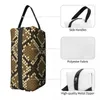 Sacs à cosmétiques Sac de voyage personnalisé imprimé peau de serpent pour femmes Texture peau de serpent maquillage organisateur de toilette dames beauté stockage Dopp Kit