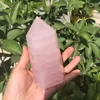 Decorative Figurines About 500 G Drop Natural Rose Quartz Crystal Gemstone Point Reiki Healing Chakra Rock Wand Decoration