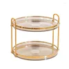 Plates Multilayer Plastic Fruit Tray Metal Stand Dessert Home Kitchen Minimalist Cutlery Serving Platter Bread Cake Trays