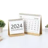 2024 Flip Standing Desk Calender Mini Monthly Desktop Daily Schedor Planner Home Office Decorations 231220