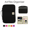 Travel A4 Portfolio Zipped Conference Folder Document Case Bag File Organizer Multifunction Package 231220