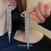 Boucles d'oreilles pendantes TIOWIOS 2023 Zircon carré gland tempérament haut de gamme personnalité Style froid pour les femmes mode