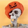 Baret Dames Halloween-pompoenhoed Vakantiefeest geborduurde Letter Hoed Konijn Pluche Belle Mode Hoed