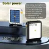 Cell Phone Power Banks 20000mAh high capacity solar powered built-in three wire charging bank fast charging mobile phone universal mobile power supply J231220