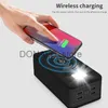 Banki z telefonu komórkowego Banki energii słonecznej 100000 mAh Magnetyczne bezprzewodowe słoneczne szybkie ładowanie 4USB PowerBank dla Xiaomi iPhone 14 Przenośna bateria zewnętrzna J231220