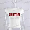 T-shirt Femme Dos nu à manches courtes Blanc Y2K Vêtements Crop Top Femmes Esthétique 2022 T-shirts d'été Sexy lettre Goth Fairy grunge Cut Out emo T231220