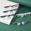 Solglasögon ramar TR90 Sports halvramspegel utomhuscykel ridning myopia glasögon icke-halk näsa dynor män och kvinnor glasögon ram