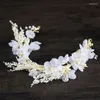 Hårklipp söta bröllopsstift ornament som lyser gipsophila handgjorda brudhuvudbonad elegant