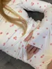 Kvinnors spårningsdräkter 2 -stycken lounge set Summer Long Sleeve Crewneck Pullover Tops Solid Color/Floral Shorts Sleepwear Set Leisure Pyjamas