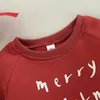 Pullover Kids Boys Girls Christmas Sweatshirts Letter Print Round Neck Long Sleeve Pullovers Winter Casual Sweatshirts Topsl231215