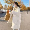 Trench da donna Giacca invernale per abbigliamento donna 2024 in stile coreano Moda allentata a maniche lunghe Top Coat Lunghezza Parka nero con cappuccio