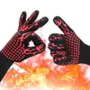 Mise à niveau des gants de barbecue Gant résistant à la chaleur en silicone Mitaines de four à micro-ondes de cuisine 500 à 800 degrés Gants de barbecue ignifuges et antidérapants