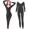 Kvinnors shapers zysk mage bantning formade kvinnor i full längd långärmad kropp shaper öppen crotch bodysuit underbust shapers 231219