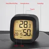 Table Clocks Stylish And Practical Compact Alarm Clock With Temperature Humidity Display Great For Office Home Decor Travel Needs