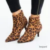 Bottes femmes cheville léopard femmes bout pointu dames y talon haut femme chaussures femme chaussures grande taille 3543 serpent rtg5 231219