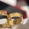 Designer Cartera Fashion Braclet Hot Selling New Diamond Free Double Ring Armband för Womens Fashion Versatility Color Retention Light Luxury and
