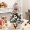 Décorations de Noël Bureau Mini Tree Set 45cm avec lumières Flocage Décoration DIY Cadeau