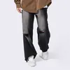 Jeans da uomo American Street Hip-hop Strappati Gamba dritta Pantaloni larghi a vita media a vita media Pantaloni alla moda Casual in cotone
