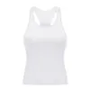 Lululemmon Top Sports Bra pour les femmes Long Longueur Yoga Running Workout Athletic Camisole Gym Sans manches T-shirts 406