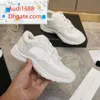 Thick soled Casual shoes women platform Travel leather lace-up sneaker 100% cowhide fashion lady Letters Flat designer Running Trainers men gym sneakers size 35-42H