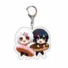 Bag delar Tillbehör Tokyo Ghoul Q Version Cosplay Character KeyChain Sasaki Haise Kaneki Ken Akryl Key Chain Charm Anime Fans Gift 231219