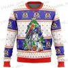 Erkek Hoodies Sweatshirts Gundam Xmas çirkin Noel kazak hediyesi Noel Baba Giysileri 2024 Yeni Sonbahar Kış Karikatür Anime Erkekler Kadın Büyük Boyu Sweatshirt T231220