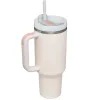 Pink Parade With 1:1 Logo H2.0 40oz Stainless Steel Tumblers Cups with Silicone handle Lid And Straw Travel Car mugs Keep Drinking Cold Water Bottles 1220