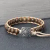 Filo 6mm Corda intrecciata in legno Donna Uomo Fascino fatto a mano Bracciale Buddha tibetano regolabile Meditazione Yoga Gioielli di moda