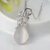 Pendentif Colliers Garilina Trendy Cristal Autrichien Argent Couleur Collier Orchidée Cadeau D'anniversaire De Mariage Pour Les Femmes AP2132