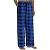 Men's Sleepwear Cotton Gauze Trousers Plaid Knitted Sleep Pants Male Pajama Bottoms Short For Man Pijama Hombre Loungewear