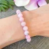 MG1487 Strand Cherry Blossom Jasper Bracciale Pink Gemstone Braccialetti di guarigione Cristalli di gioielli Equilibrio gioiello perline per emotivo252Q