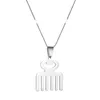 Pendant Necklaces Stainless Steel African Adinkra Symbol DUAFE Wooden Necklace Beauty Hygiene Comb Jewelry