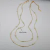 Cânticas de feijão da moda Colar de feijão para mulheres criativas Cadeia de clavícula em camadas dupla Chain de jóias de aço inoxidável Presente de jóias