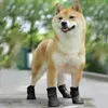 Vêtements pour chiens Bottes 4pcs Chaussures de marche imperméables Accessoires pour animaux de compagnie Protège du temps froid et humide Grand Noël Halloween Pâques