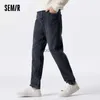 Jeans masculinos semir jeans homens inverno clássico retro moda simples calças na moda engrossado calças retas l231220