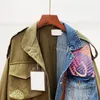 Gilets pour hommes CHICEVER Printemps Automne Haute Qualité Revers À Manches Longues Faux Deux Pièces Denim Patchwork Vintage Manteau Femmes Veste Femmes 231219