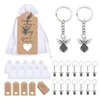 Bag Parts Accessories 1 set Angel Pendant Keychain Christening Gift Keyring with Yarn for Child Shower Party 231219